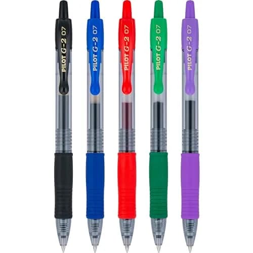 Pilot G2 Premium Gel Ink Rollerball Pens Fine Point 0.7mm Assorted Colors 5-Pack | Smooth Writing for Students & Office thumbnail 5