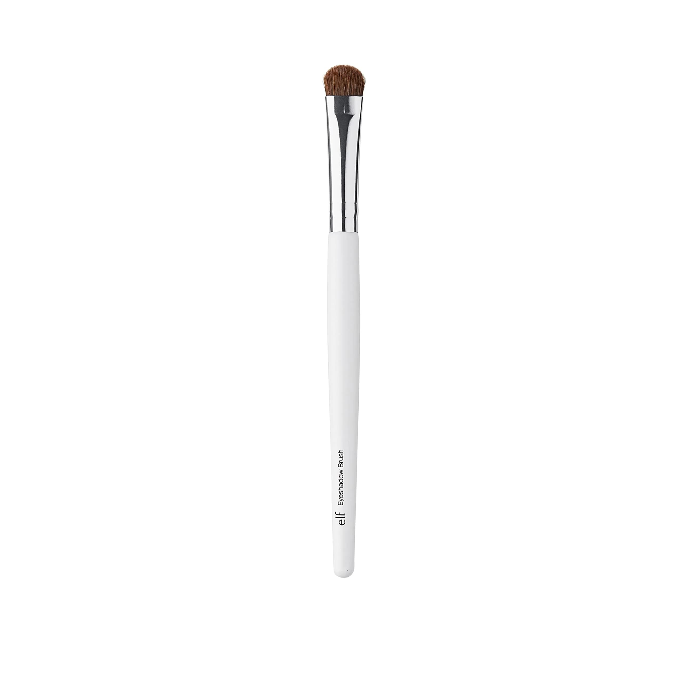e.l.f. Small Eyeshadow Brush | Curved Synthetic Makeup Tool for Eye Contouring & Blending — White