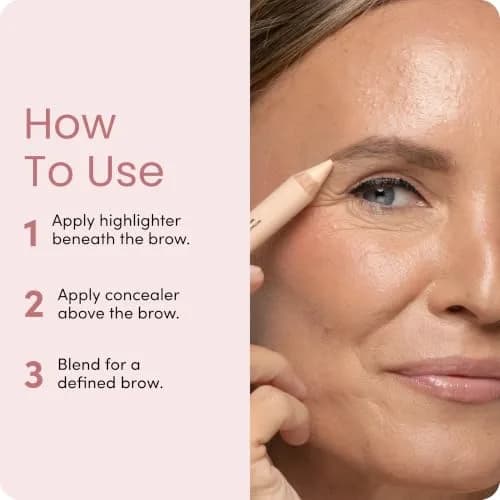 billion dollar brows Duo Brow Highlighter & Concealer Pencil Universal Wand | Instant Lift & Flawless Definition thumbnail 5