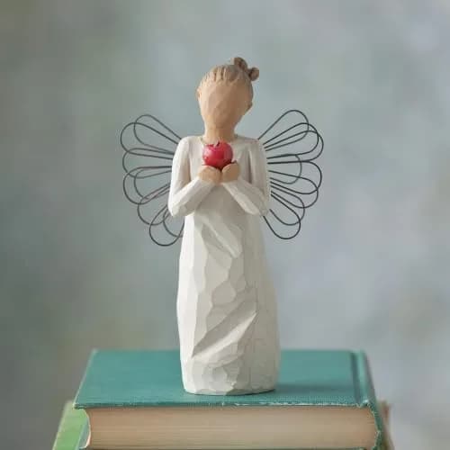 Willow Tree You're The Best! Angel Figurine 5.4 x 4.1 inches | Hand-Painted Resin thumbnail 5
