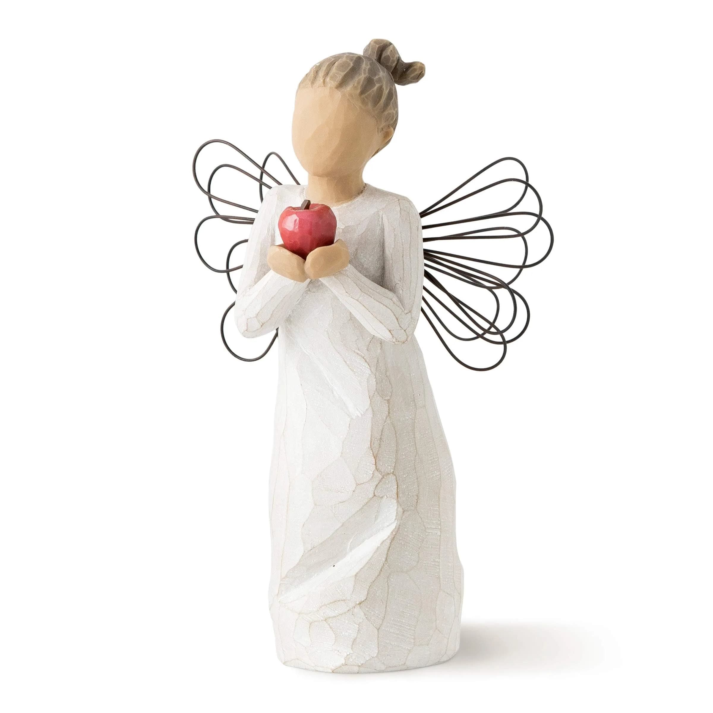 Willow Tree You're The Best! Angel Figurine 5.4 x 4.1 inches | Hand-Painted Resin — Natural