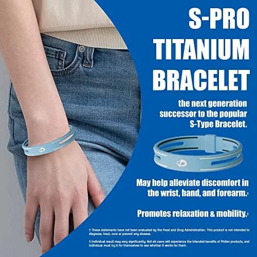 Phiten S-PRO Titanium Bracelet Waterproof Silicone 6.75 Inch | Aqua-Titanium for Muscle Relaxation thumbnail 2