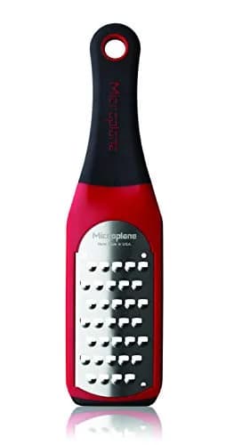 Microplane Artisan Series Extra Coarse Grater & Zester (Red) 20.3 cm (8 in) | USA-Sourced Stainless Steel — Red