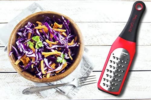 Microplane Artisan Series Extra Coarse Grater & Zester (Red) 20.3 cm (8 in) | USA-Sourced Stainless Steel thumbnail 2