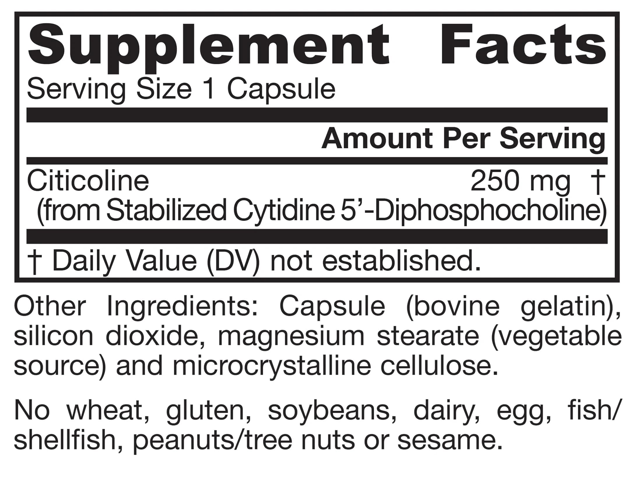 Jarrow Formulas Citicoline CDP Choline 250 mg Capsules | Brain Health Support, Memory Support, Cognitive Performance, Vegan-Friendly (120 Count) - view 9