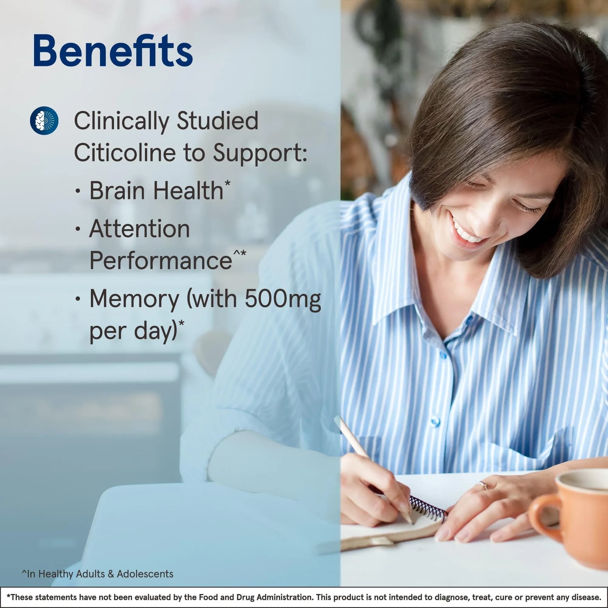 Jarrow Formulas Citicoline CDP Choline 250 mg Capsules | Brain Health Support, Memory Support, Cognitive Performance, Vegan-Friendly (120 Count) - view 4