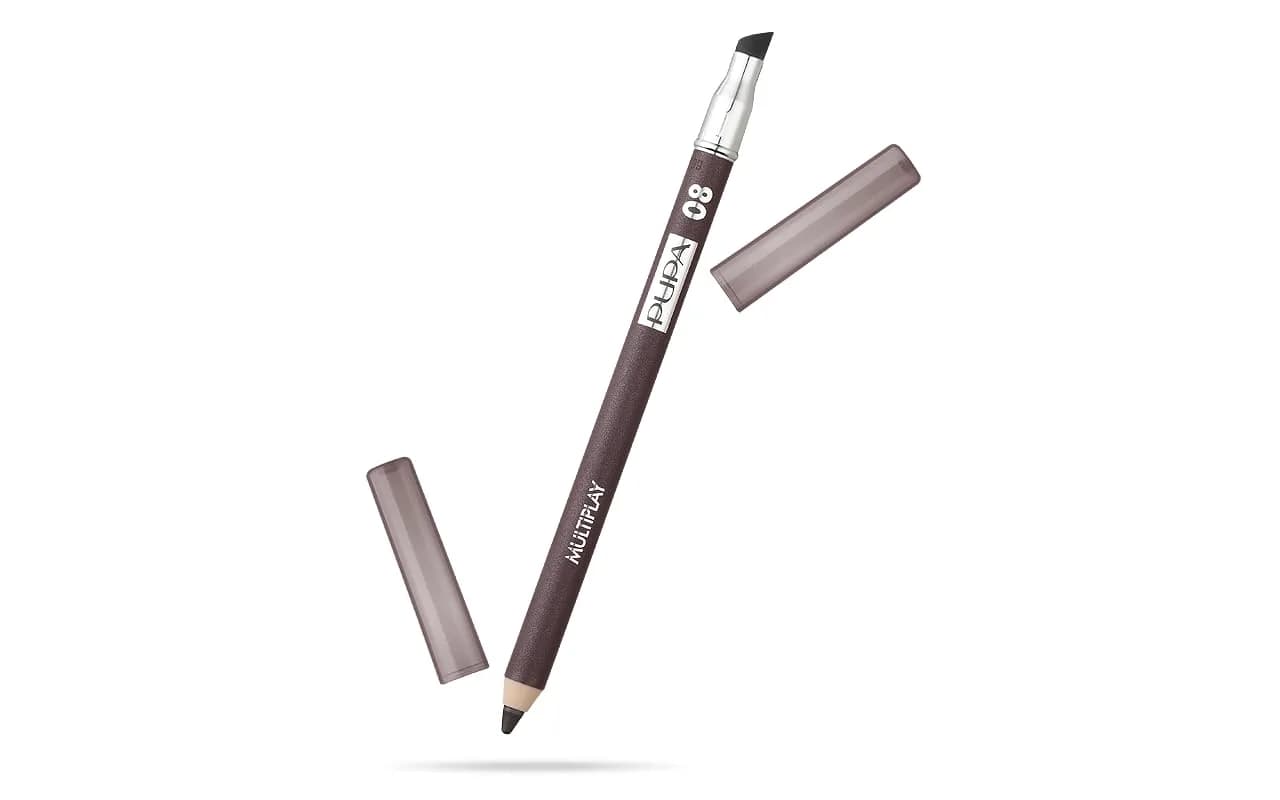 Pupa Milano Multiplay Eye Pencil Midnight Blue 0.04 oz (1.18 ml) | Ophthalmologist Tested for Sensitive Eyes — 08 Basic Brown