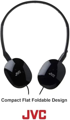 JVC FLATS Lightweight On-Ear Headphones Black | 30mm Dynamic Drivers, Foldable Design thumbnail 7