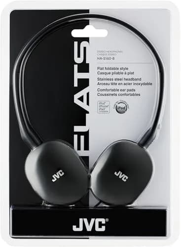JVC FLATS Lightweight On-Ear Headphones Black | 30mm Dynamic Drivers, Foldable Design thumbnail 8