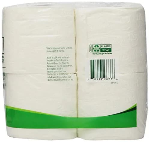 Seventh Generation Bathroom Tissue 12 pk | Chlorine-Free, Eco-Friendly, 2-Ply, White thumbnail 2