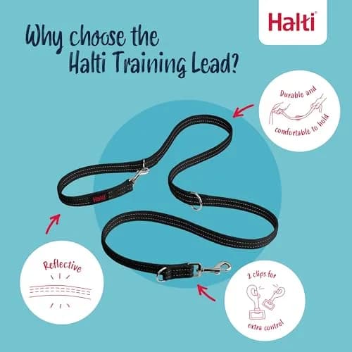 Halti Training Dog Leash | Small, Black | 2m Length | 7 Versatile Uses thumbnail 3