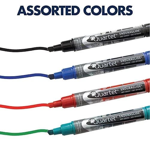 Quartet EnduraGlide Dry Erase Markers, Chisel Tip, Assorted Classic Colors, 12 Pack thumbnail 7