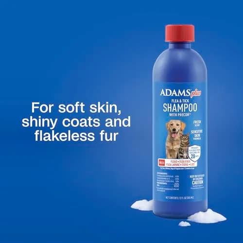 ADAMS Plus Flea & Tick Shampoo with Precor for Dogs, Cats, Puppies & Kittens, 355ml (12 Fl Oz) | Kills Fleas, Eggs, Ticks & Lice thumbnail 5