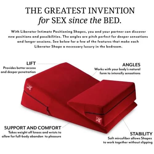 Liberator Wedge & Ramp Sex Positioning Pillow Combo, Plus-Size, 30in x 12in x 34in | Enhance Intimacy thumbnail 3