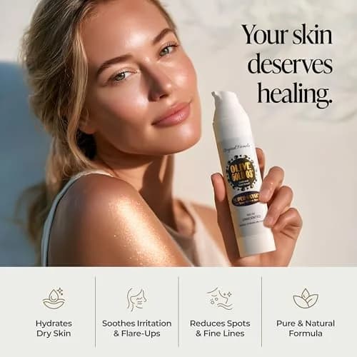 Olive Gold O3 Skin Care Lotion – Ozonated Olive Oil Moisturizer for Face & Body, Natural Hydration & Anti-Aging Support (4oz) thumbnail 4