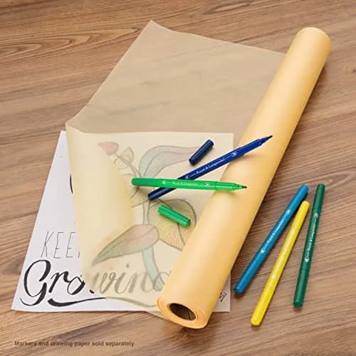 Bee Paper Sketch and Trace Roll, Canary Yellow 12-inch x 50-yard | Acid-Free Drawing Paper for Artists thumbnail 5