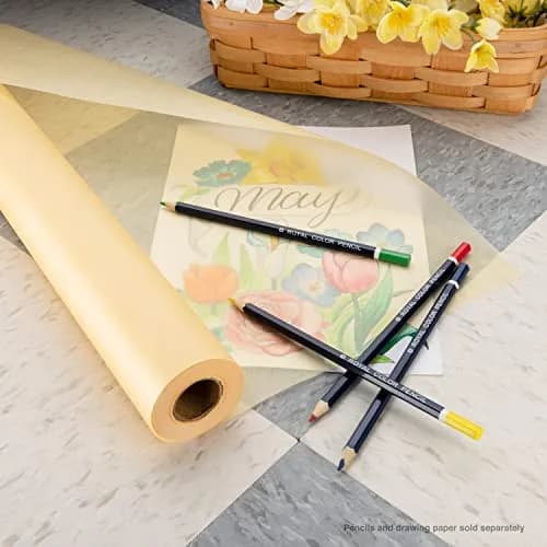 Bee Paper Sketch and Trace Roll, Canary Yellow 12-inch x 50-yard | Acid-Free Drawing Paper for Artists thumbnail 3