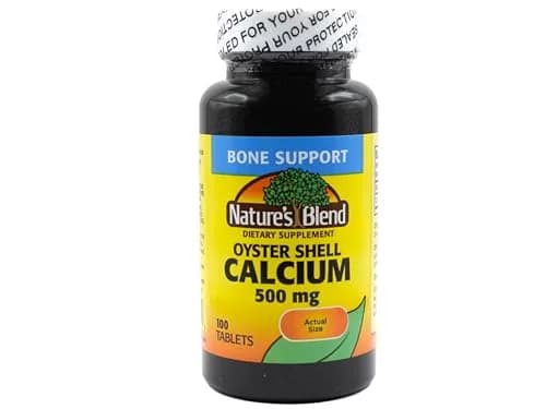 Nature's Blend Oyster Shell Calcium 500 mg 100 Tabs | Supports Strong Bones & Teeth (70-120 chars) thumbnail 1