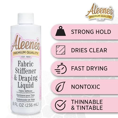 Aleene's Fabric Stiffener and Draping Liquid 237ml (8 fl Oz) | Shapes & Drapes Fabrics for Crafts thumbnail 4