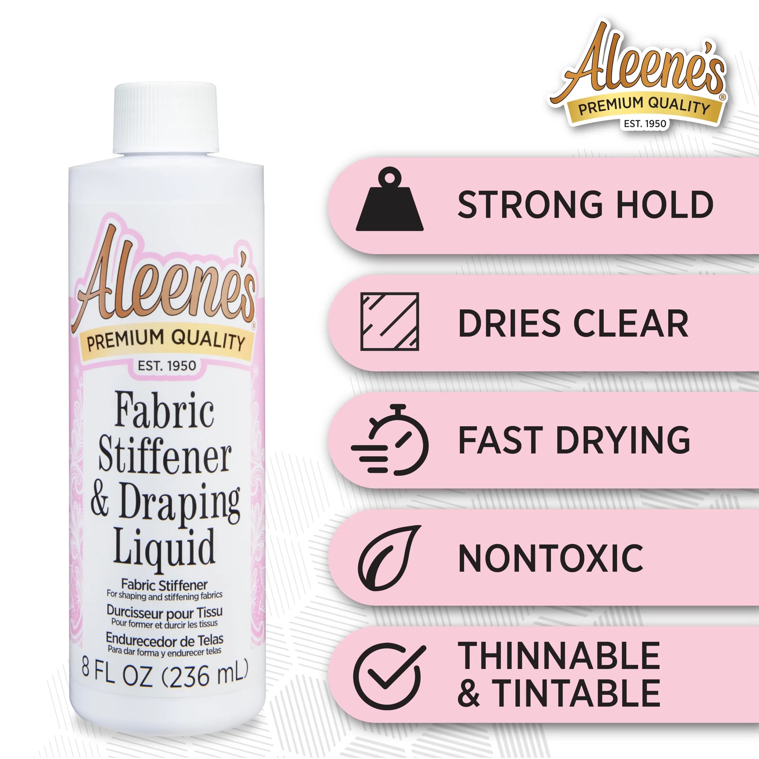 Aleene's Fabric Stiffener and Draping Liquid 237ml (8 fl Oz) | Shapes & Drapes Fabrics for Crafts - view 4