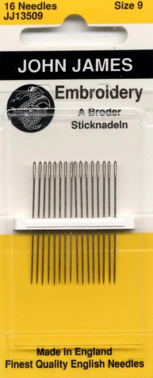 Colonial Needle John James Embroidery Needles Size 9 | Finest English Needles for Hand Sewing thumbnail 1