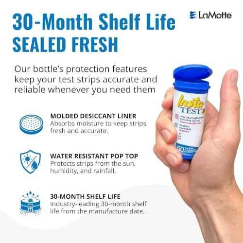 LaMotte Insta Test 3 Swimming Pool Test Strips 50 Count | Instant Results for Key Pool Factors thumbnail 4