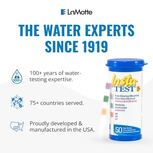 LaMotte Insta Test 3 Swimming Pool Test Strips 50 Count | Instant Results for Key Pool Factors thumbnail 7