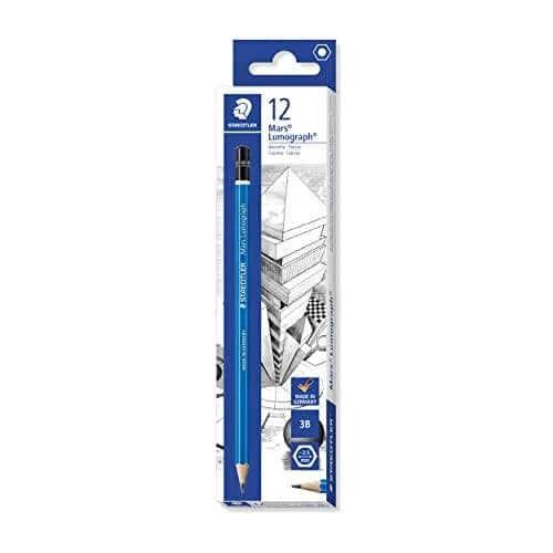 STAEDTLER Mars Lumograph 3B Graphite Pencil 1 Count | Medium Soft, Break-Resistant Bonded Lead, 12 Pack thumbnail 1