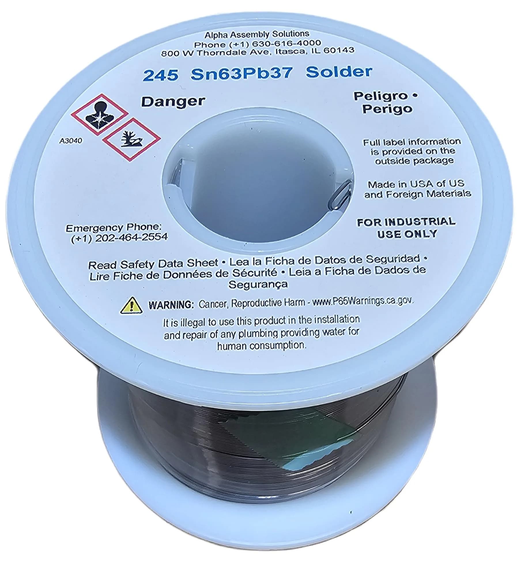 Kester 63/37 Sn/Pb Solder Wire 0.508mm (0.02") | 1 lb Spool for Electronics Soldering - view 3