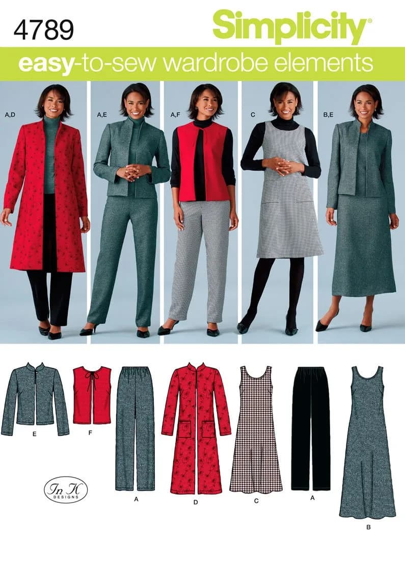 Simplicity Pattern U04789BB Plus Size Women's Sewing Pattern Sizes 20W-28W | 6 Looks, Easy for Beginners