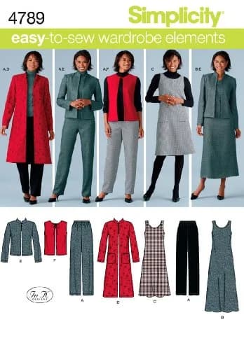 Simplicity Pattern U04789BB Plus Size Women's Sewing Pattern Sizes 20W-28W | 6 Looks, Easy for Beginners thumbnail 1