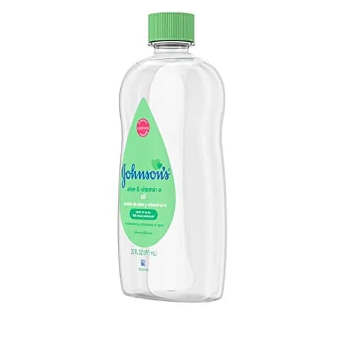 Johnson's Baby Oil with Aloe Vera & Vitamin E, 591ml (20 Fl Oz) | Hypoallergenic Moisturizing Oil for Baby's Delicate Skin thumbnail 8