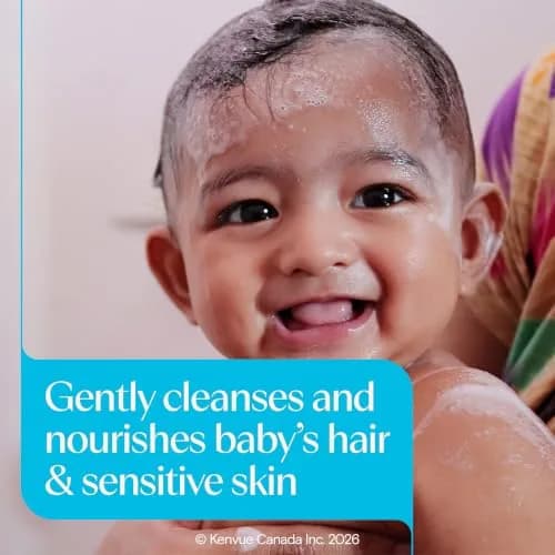 Aveeno Baby Daily Moisture Gentle Body Wash & Shampoo 532ml (18 Fl Oz) | Tear-Free Oat Extract thumbnail 2