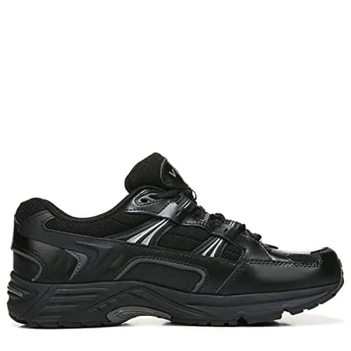 Vionic Women's Trainers Lace Up Walker Classic Shoes with Arch Support Wide Fit, Black Leather, 8.5 Wide | Lightweight Comfort for All-Day Wear thumbnail 3