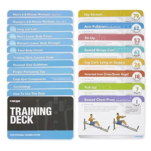 Total Gym Training Deck with Card Holder | Over 80 Exercises & Pre-Designed Routines (12.7 x 9.8 inches, Black) thumbnail 7