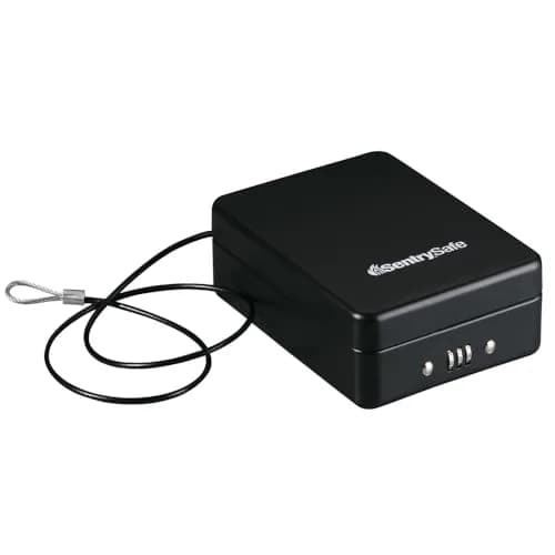 SentrySafe P005C Small Lock Box with Combination Lock, 0.05 cu ft (2.6 x 5.9 x 8.0 in) | Portable Security for Valuables thumbnail 1