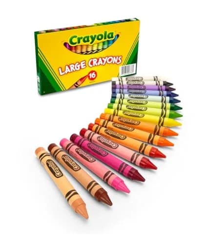 Crayola Large Crayon Set 16 Assorted Colors | Comfortable Grip for Kids & Classroom (70-120 chars) thumbnail 5