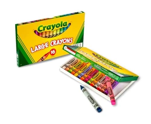 Crayola Large Crayon Set 16 Assorted Colors | Comfortable Grip for Kids & Classroom (70-120 chars) thumbnail 2