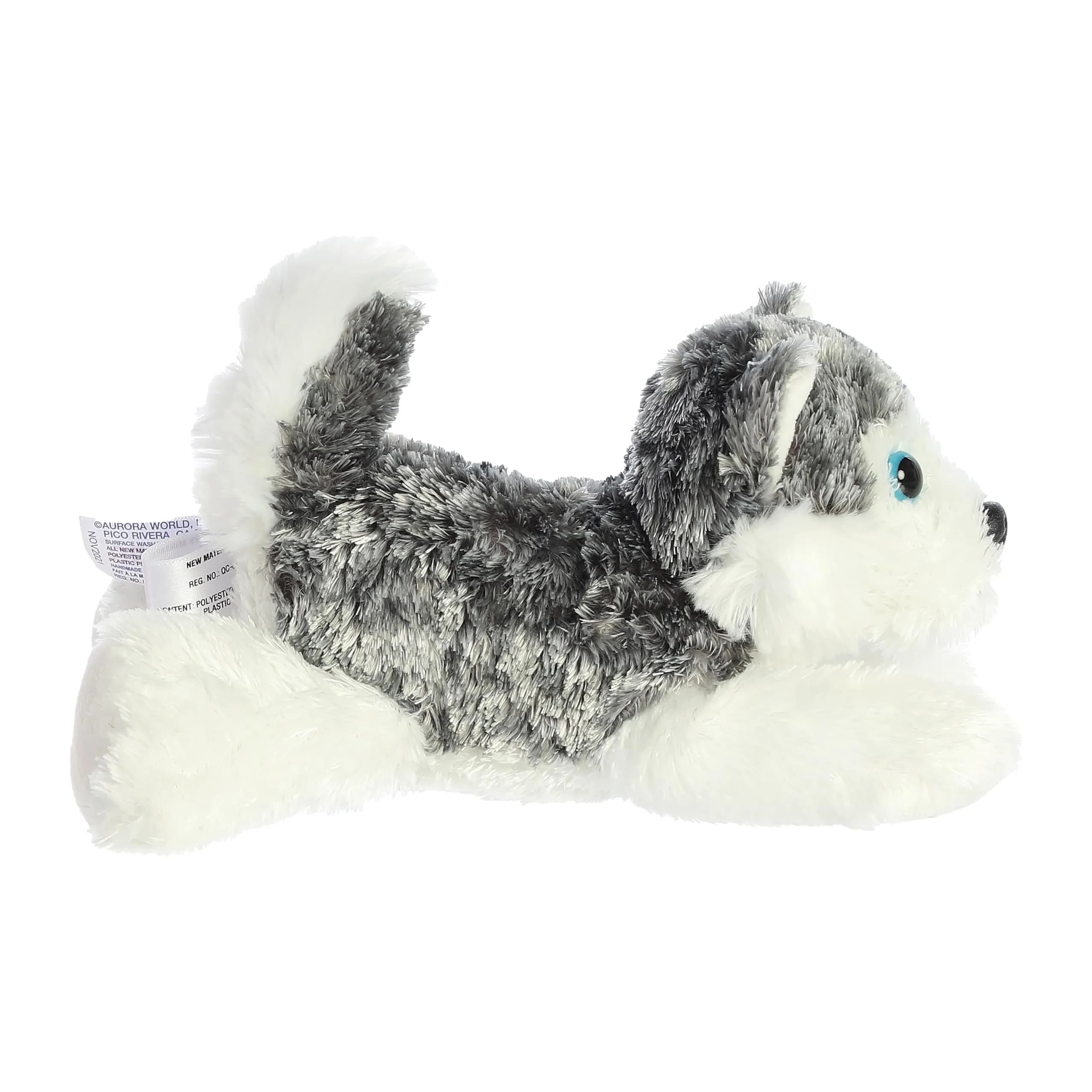 Aurora Adorable Mini Flopsie Mush Husky Stuffed Animal Toy - 20.3cm (8 Inches) Gray | ASTM-Tested for Safe Play - view 3