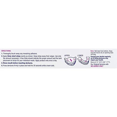 Effergrip Denture Adhesive Cream, Minty Fresh, 2.5 Oz | Zinc-Free, Extra Strong Grip, ADA Seal thumbnail 4