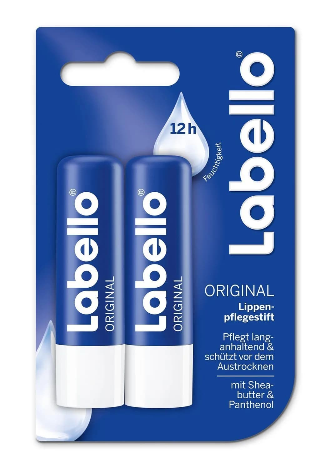 Labello Classic Care Lip Balm 4.8g (0.18 oz) Pack of 2 | Hydrating & Nourishing — Cream White