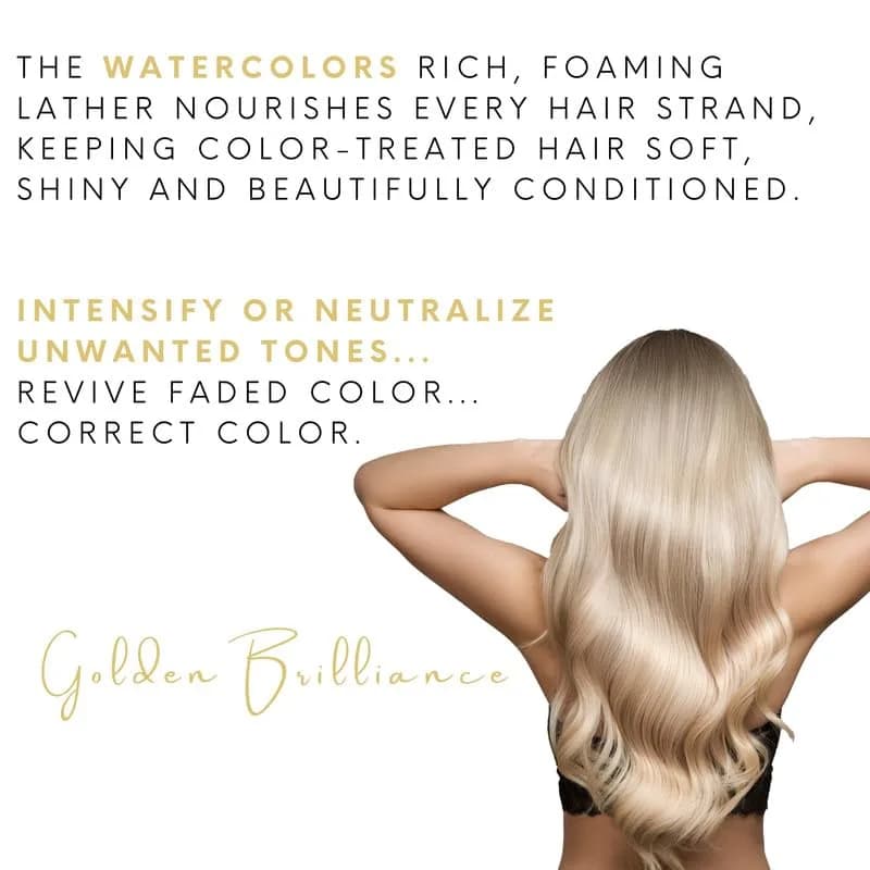 Watercolors Color Depositing Hair Dye Shampoo, Golden Mist, 8 Fl Oz | Vibrant color & shine for color-treated hair thumbnail 8