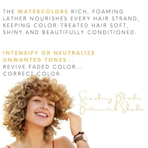 Watercolors Color Depositing Hair Dye Shampoo, Warm Spice, 8 Fl Oz | Vibrant Color & Shine thumbnail 2