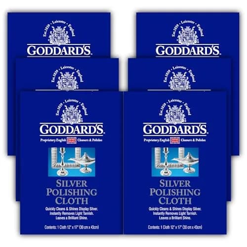 Goddard's Silver Polishing Cloth 6 Pack | Anti-Tarnish Agents for Jewelry & Silverware thumbnail 1