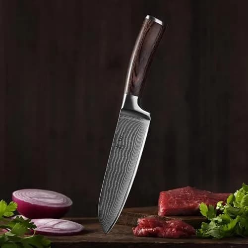 Wakoli EDIB 4-Piece VG10 Damascus Kitchen Knife Set, Pakkawood Handle | Precision & Durability for Home Chefs thumbnail 10