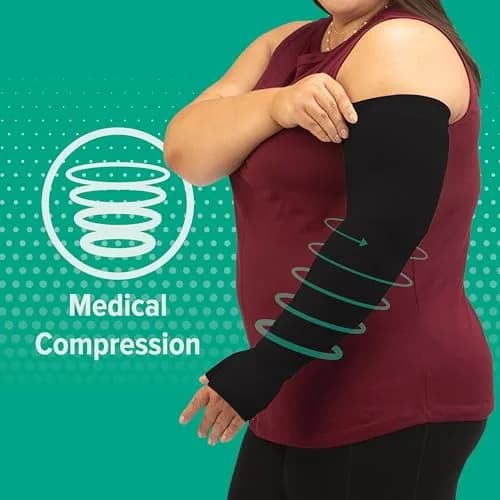 Juzo Soft 2002 Arm Sleeve Compression 30-40 mmHg Max, Long | Seamless, Medical Grade Support for Mild to Moderate Lymphedema thumbnail 5