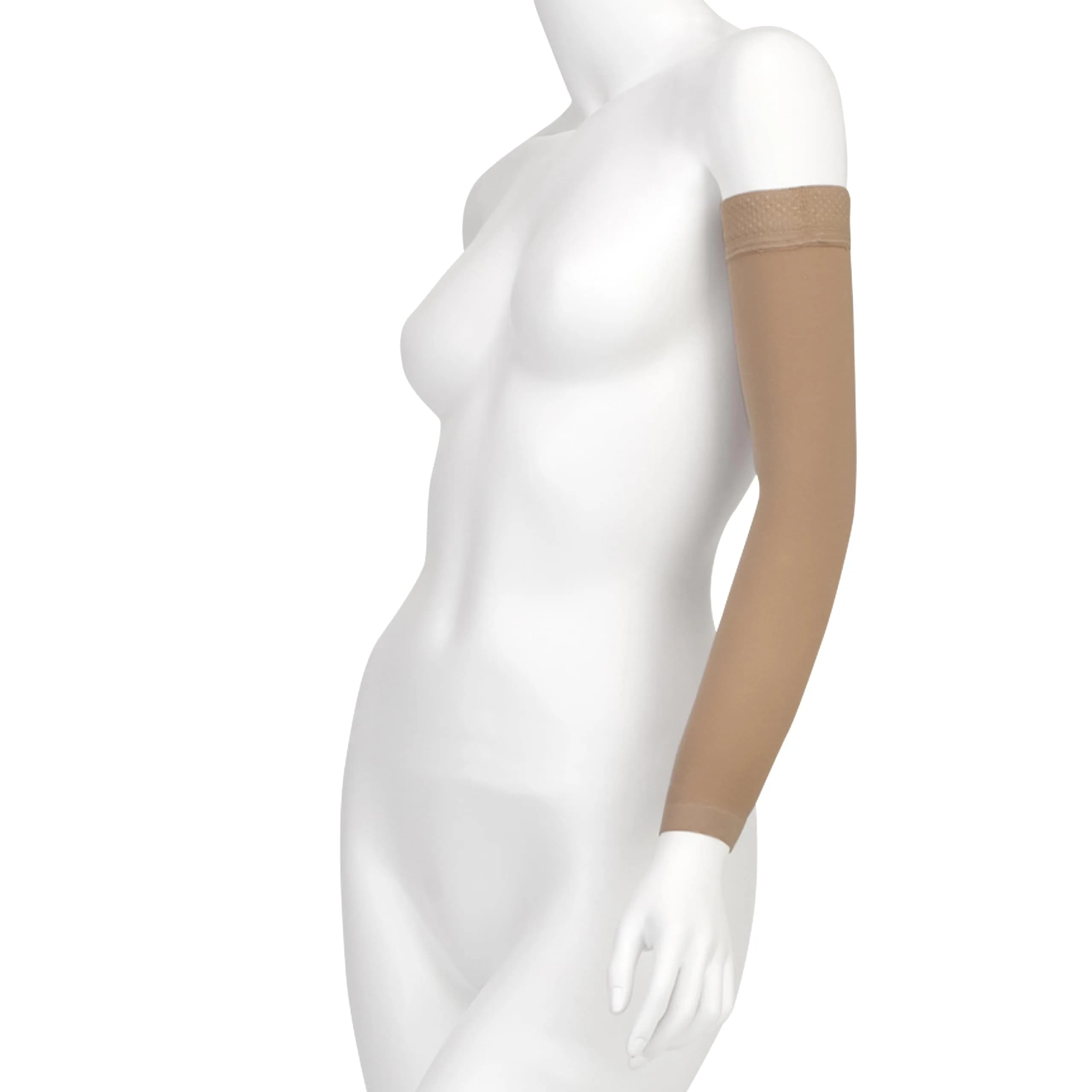 Juzo Soft 2002 Arm Sleeve Compression 30-40 mmHg Max, Long | Seamless, Medical Grade Support for Mild to Moderate Lymphedema — Beige