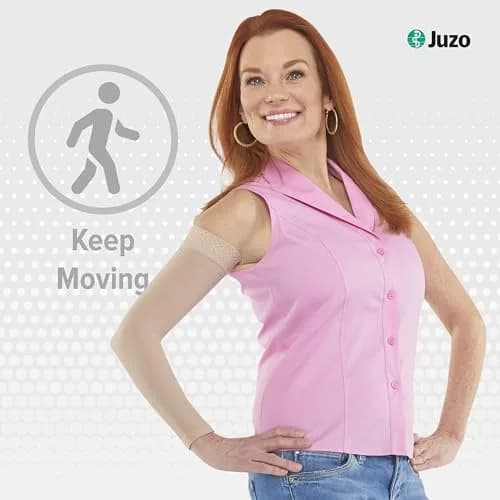 Juzo Soft 2002 Arm Sleeve Compression 30-40 mmHg Max, Long | Seamless, Medical Grade Support for Mild to Moderate Lymphedema thumbnail 3