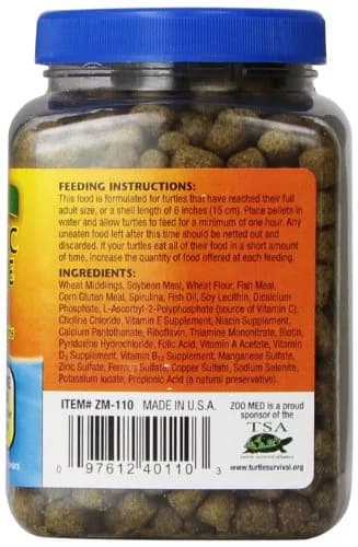 Zoo Med Natural Aquatic Turtle Food, 6.5 Ounce | Floating Pellets for Water Surface Feeding thumbnail 2