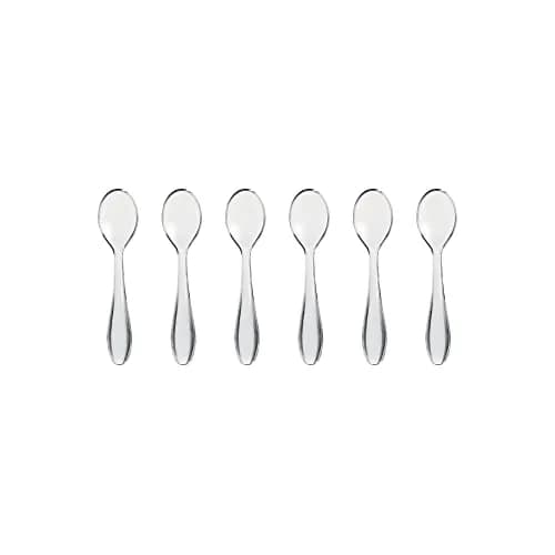 Guzzini Art & Cafè Set of Six Transparent Teaspoons 5-3/4-Inches | Modern Italian Design, Food-Safe SAN, Dishwasher Safe thumbnail 1